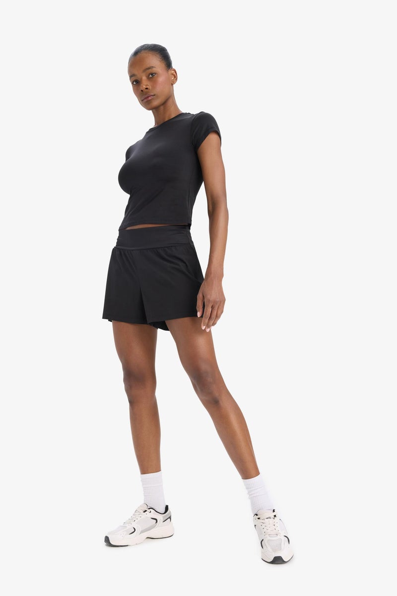 DeFacto Black Woman DeFactoFit Woven Shorts Casual - Image 1